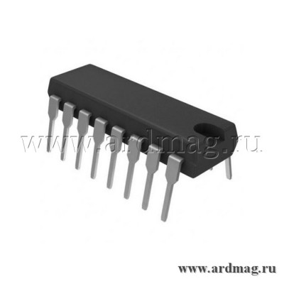 Драйвер моторов L293D в корпусе DIP16