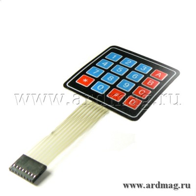 Гибкая цифровая клавиатура 4х4