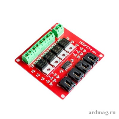 Силовой ключ на базе MOSFET IRF540, 4 канала